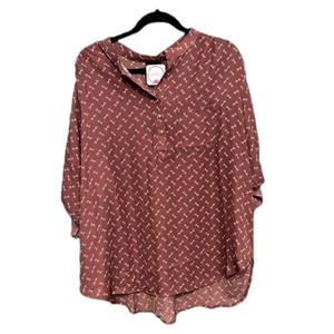 3x Mauve Blouse with 3/4 or Roll up Sleeves NWT